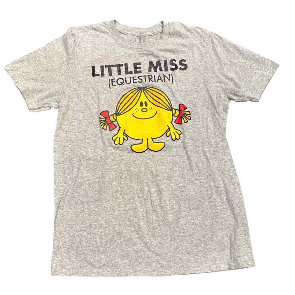 Gildan Little Miss Equestrian Gray T-Shirt Size Small